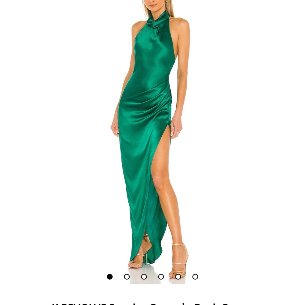 Amanda Uprichard Size S - Elegant Green Halter Dress
